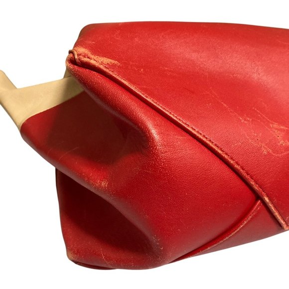 CELINE Horizontal Cabas Tote Bag, Beige Red, Women's - Picture 5 of 9